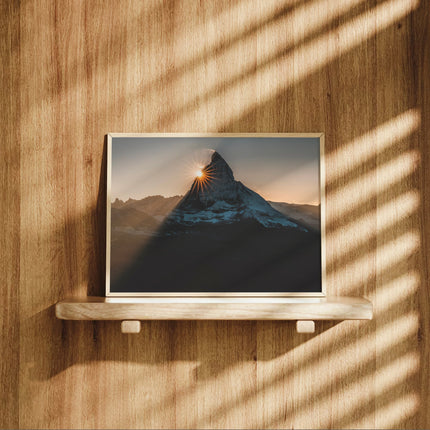 Matterhorn Sunset Print – Fine Art Wall Decor of Swiss Alps