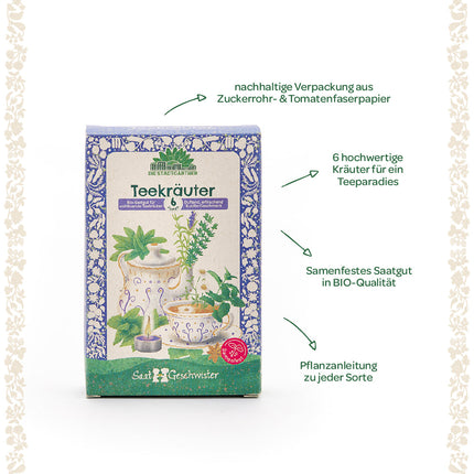 BIO-Saatgut-Set "Teekräuter"