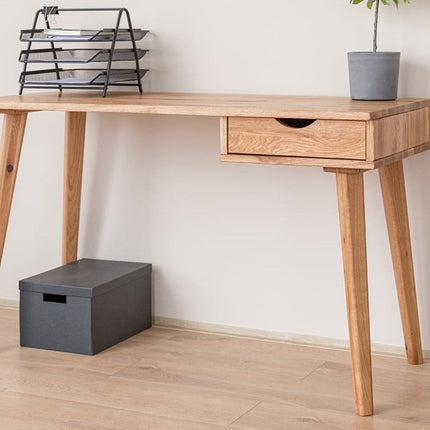 SEO. Savona Massivholz Eichentisch Schreibtisch 120cm - Linkreich