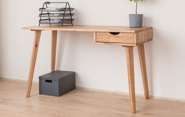 SEO. Savona Massivholz Eichentisch Schreibtisch 120cm - Linkreich