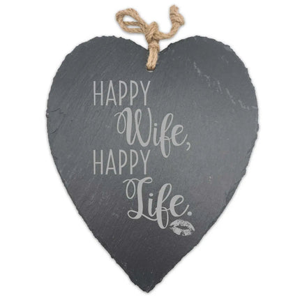 SEO. Schieferherz Happy Wife Happy Life - Linkreich