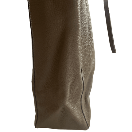 Leder Shopper mit Innentasche Schlammfarben