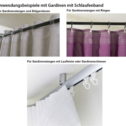 Vorhang Wildseide Optik blickdicht Flockfasern Deko gemustert, blickdicht mit verdecktem Schlaufenband 20200-20210