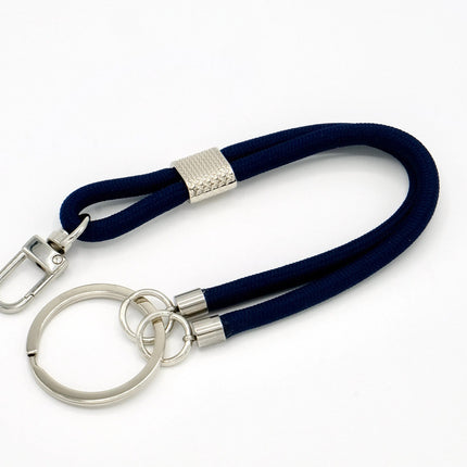 Schlüsselanhänger aus Seil mit Karabiner Dunkelblau