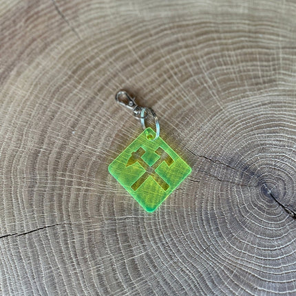 SEO. Schlüsselanhänger Neon Eisen & Schlägel divers - Neon gelb Linkreich