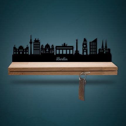 SEO. Schlüsselleiste Holz Skyline Berlin - 25 cm Linkreich