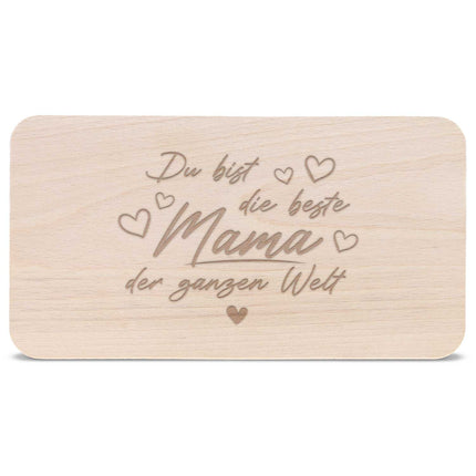 SEO. Schneidebrett Frühstücksbrettchen "Du bist die beste Mama der Welt" - Linkreich