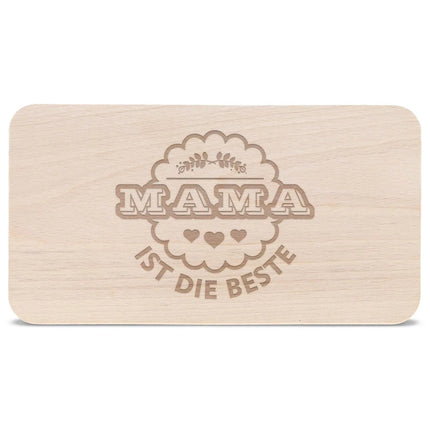 SEO. Schneidebrett Frühstücksbrettchen "Mama ist die Beste" - Linkreich