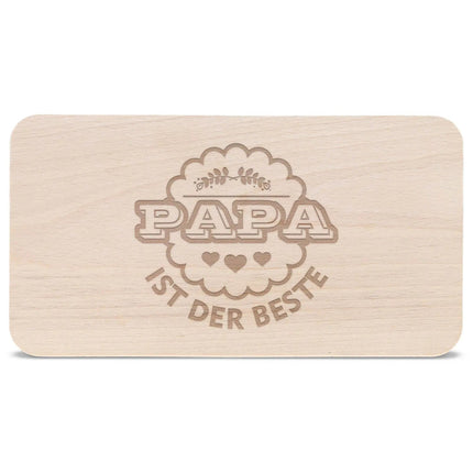 SEO. Schneidebrett Frühstücksbrettchen "Papa ist der Beste" - Linkreich