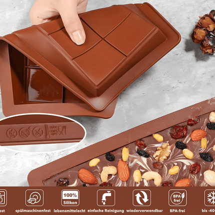 Schokoladenform aus Silikon extra tief im 2er Set (Schokoladenformen) kaufen bei Linkreich – Jetzt entdecken!