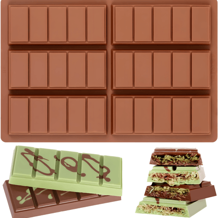Schokoladenform aus Silikon für 6 Tafeln - Form 1 (Schokoladenformen) kaufen bei Linkreich – Jetzt entdecken!