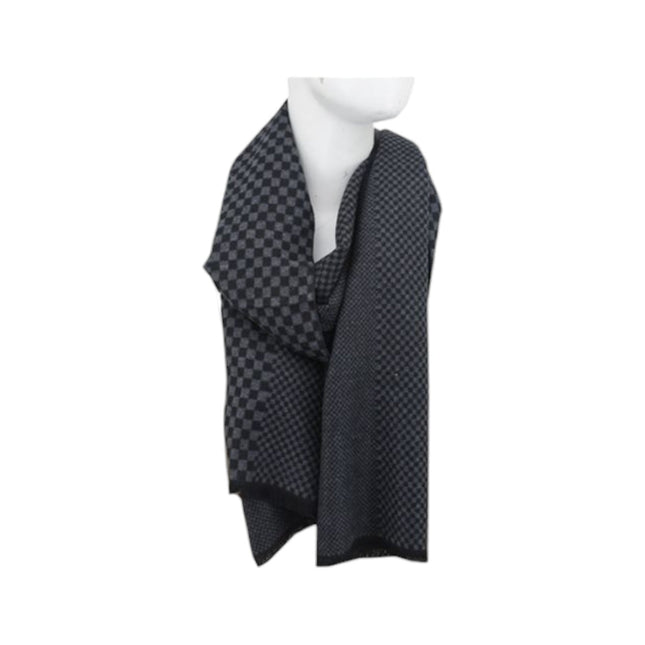 Winter Herren Schal mit Schach Muster » Soft Cashmera Herrenschal | Winterschal 180x30 cm