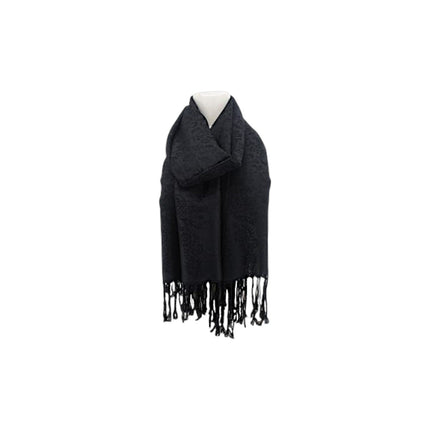 Damen Brokat Schal / Paisley Muster: Fransenschal seidig weich 175x70cm