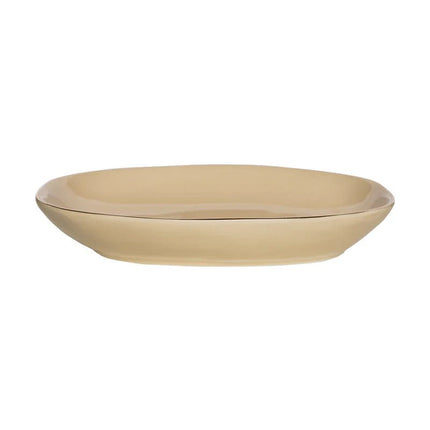 SEO. Seifenschale CLASSIC beige mit Goldrand – Steinzeug & nachhaltig | Tranquillo - Linkreich
