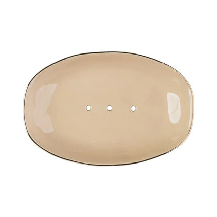 SEO. Seifenschale CLASSIC beige mit Goldrand – Steinzeug & nachhaltig | Tranquillo - Linkreich