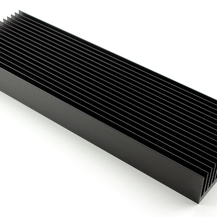 Kühlkörper 450mm plangefräst schwarz eloxiert
