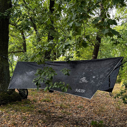 SEO. SHÄLTER | Tarp Zeltplane für die HÄNG - Mit Muster (Topo - Linien) Linkreich