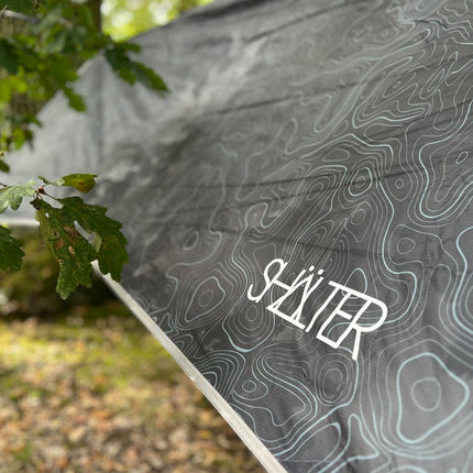 SEO. SHÄLTER | Tarp Zeltplane für die HÄNG - Mit Muster (Topo - Linien) Linkreich