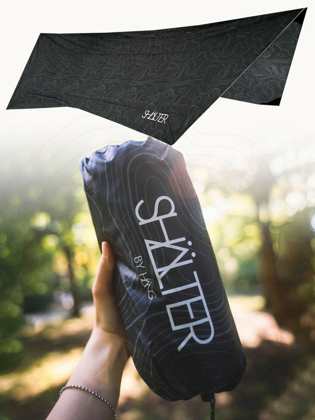 SEO. SHÄLTER | Tarp Zeltplane für die HÄNG - Mit Muster (Topo - Linien) Linkreich