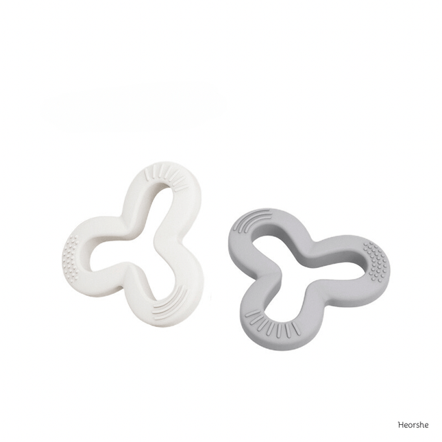 SEO. Shamrock Teether - Grau/ Weiß Linkreich