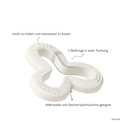SEO. Shamrock Teether - Rosa/Weiß Linkreich