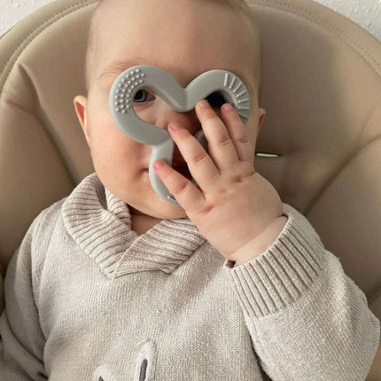 SEO. Shamrock Teether - Grau/ Weiß Linkreich