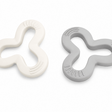 SEO. Shamrock Teether - Grau/ Weiß Linkreich