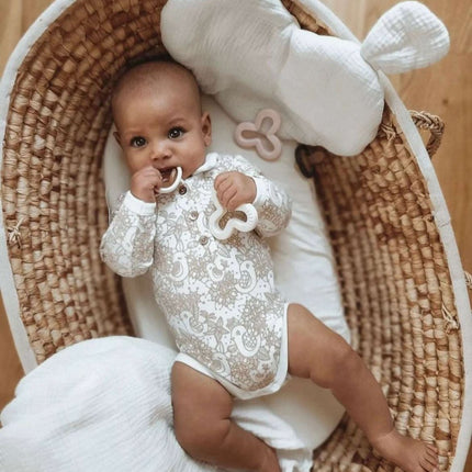 SEO. Shamrock Teether - Grau/ Weiß Linkreich