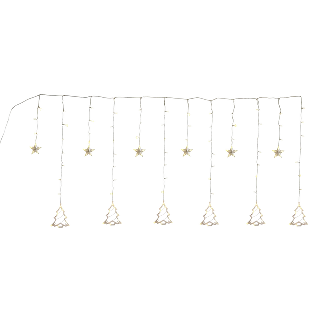 Lichterkette Weihnachtsdeko Tannenbaum Stern 138 LED Innen Außen Sternenvorhang