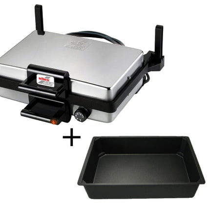Silex Multigrill 61015 im Set mit gratis Basic Kasserolle – Kontaktgrill für Sandwich, Pizza & mehr