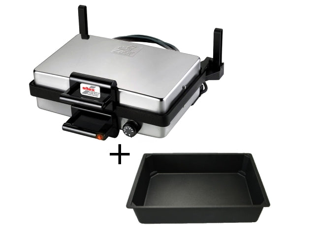 Silex Multigrill 61015 im Set mit gratis Basic Kasserolle – Kontaktgrill für Sandwich, Pizza & mehr