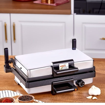 Silex Multigrill 61015 im Set mit gratis Basic Kasserolle – Kontaktgrill für Sandwich, Pizza & mehr