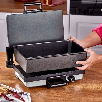 Silex Multigrill 61015 im Set mit gratis Basic Kasserolle – Kontaktgrill für Sandwich, Pizza & mehr