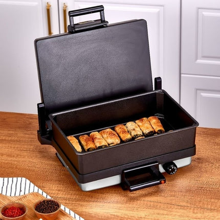 Silex Multigrill 61015 im Set mit gratis Basic Kasserolle – Kontaktgrill für Sandwich, Pizza & mehr