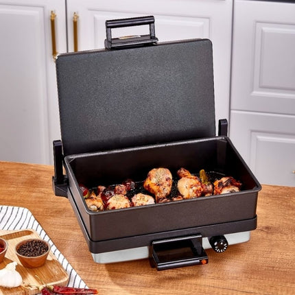 Silex Multigrill 61015 im Set mit gratis Basic Kasserolle – Kontaktgrill für Sandwich, Pizza & mehr