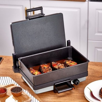 Silex Multigrill 610.15.004 – Set mit Zwischenrahmen, Grillrost & Kasserolle, 2000W, Made in Germany - Linkreich