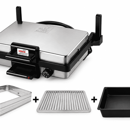 Silex Multigrill 610.15.004 – Set mit Zwischenrahmen, Grillrost & Kasserolle, 2000W, Made in Germany - Linkreich