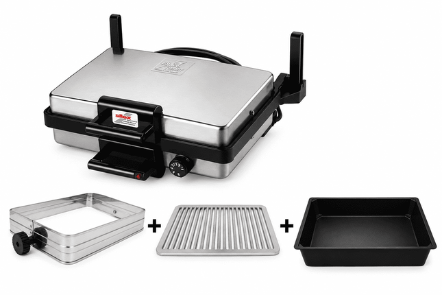Silex Multigrill 610.15.004 – Set mit Zwischenrahmen, Grillrost & Kasserolle, 2000W, Made in Germany - Linkreich