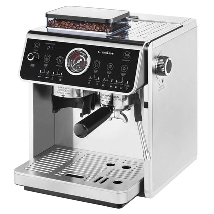 Catler ES 910 Lever Espresso Coffee Machine with Integrated Grinder – Silver