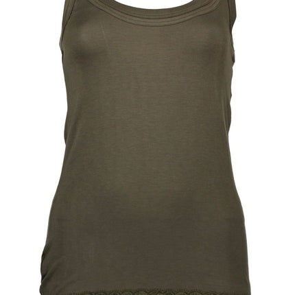 SEO. SILVIAN HEACH Gelbes Tanktop Damen – Breites Schulter-Design mit Spitzeneinsätzen - Grün Linkreich
