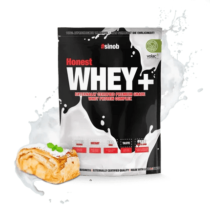 Sinob Honest Whey+ – Premium Whey Proteinpulver - Apfelstrudel 820g Linkreich