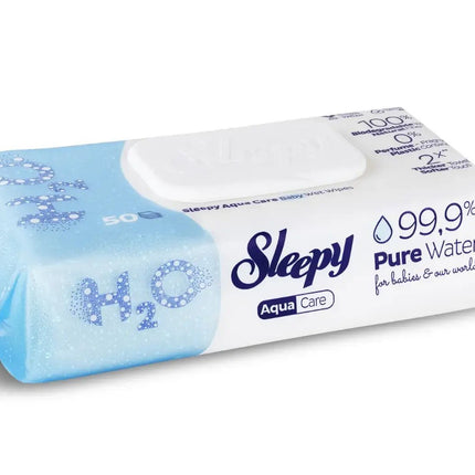 Sleepy Aqua Care Feuchttücher – 50 Stück | 99,9 % Wasser für empfindliche Haut & tägliche Hygiene (Hygienetücher) kaufen bei Linkreich – Jetzt entdecken!