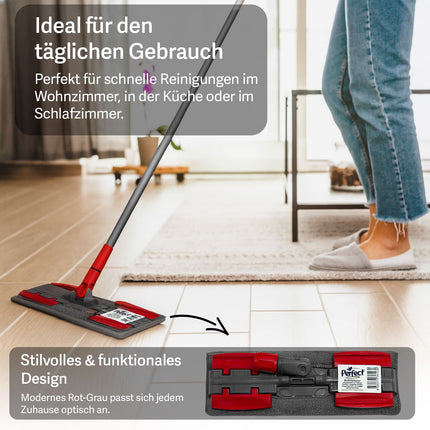 Sleepy Bodenwisch - Set – Teleskopstiel, Mopphalter & 3x 50 Boden Tücher (Bodenwischsystem / Mop - Set) kaufen bei Linkreich – Jetzt entdecken!