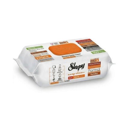 Sleepy Easy Clean Oberflächenreinigungstuch Orange 100 Stück