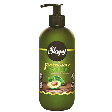 Sleepy Premium Green Care Flüssigseife 500 ml – Mit Avocado & Aloe Vera für sanfte Reinigung und intensive Pflege der Haut.