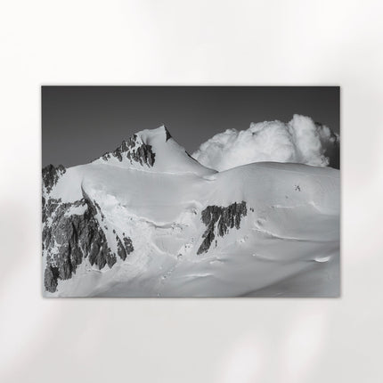 Mont Maudit Black and White Wall Art – Alpine Photography Print from Chamonix
