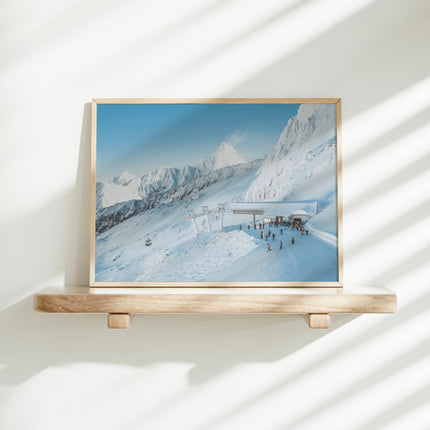 Bochard Ski Lift Station at Grand Montets – Winter Wall Art Print