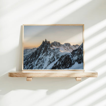 Aiguille du Midi Mountain Print - Chamonix Wall Art