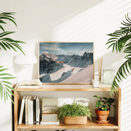 Aiguille du Midi Mountaineering Wall Art - Alpine Adventure Print