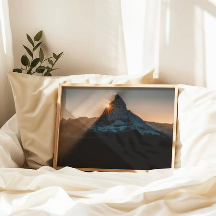 Matterhorn Sunset Print – Fine Art Wall Decor of Swiss Alps